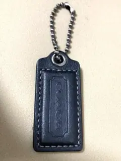 coach ブラックレザー　キーホルダー