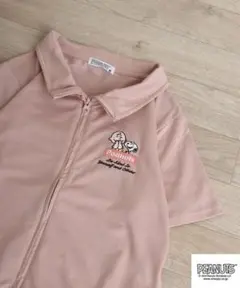 スヌーピー　ミニ裏毛　パーカー　フルZIP半袖カットソー　メンズL　P