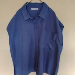 visit design ノースリーブシャツ 青　М