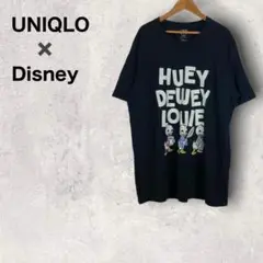 UNIQLO ディズニーコラボ❤️大きいサイズ半袖Tシャツ【XL】ブラック黒