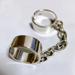 【silver925刻印】 チェーンリング フリーサイズ