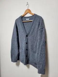 WOOL MOULINE OVERSIZED CARDIGAN