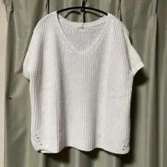 【新品タグ付き】studio CLIPテープヤーンニットセーター