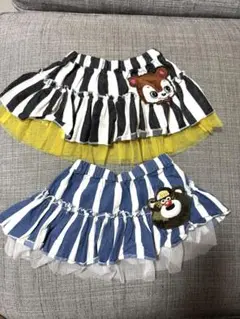 JAM.グラグラ　ストライプフリルスカート 2枚セット