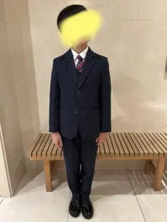 キッズ　子供　フォーマルスーツ ダークブルー 150〜