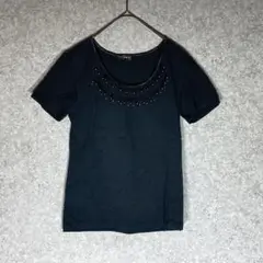 LOUNIE（表記無し）半袖Tシャツ☘️半袖カットソー/黒/ブラック