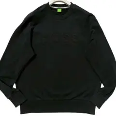 HUGO BOSS スウェット トレーナー センターロゴ 刺繍 XXL 黒
