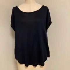 LHELBIE レルビエ　ネイビー サマーセーター　バックレイヤード　オシャレ