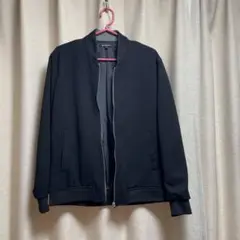 p collection ブラック ジップアップジャケット S