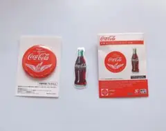 タイトーくじ　コカコーラ　F賞　缶バッジ&ステッカーセット