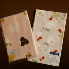 濱文様　手ぬぐいと文庫本カバー
