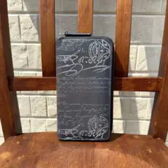 特注 22万円 ベルルッティ イタウバ シルバーパティーヌスクリットレザー長財布