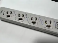 明工社_抜け止め接地タップ_4コ口（3P→2P変換もお付けいたします）