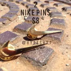 ナイキピンバッジ2つ おしゃれ スニーカー用 nike
