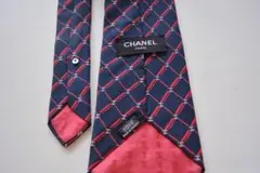 CHANEL シャネル ココマーク フランス製 ヴィンテージ 太幅　ネクタイ