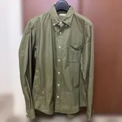 GU ボタンダウンシャツ Lサイズ カーキ