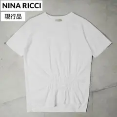 美品【NINA RICCI】ニナリッチ　ビッグロゴＴシャツ イタリア製　白　S 美品【NINA RICCI】ニナリッチ ビッグロゴTシャツ イタリア製