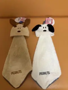 PEANUTS ループ付き手拭きタオル 2色セット