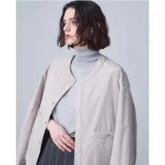 ebure エブール ライト パファー ノーカラー ブルゾン ジャケット 2025年最新】ebure レディース ノーカラージャケットの人気