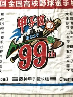 甲子園　第99回全国野球選手権大会のバスタオル