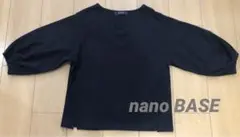 【nano BASE 】ナノユニバース クルーネックニットプルオーバー