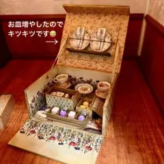 ミニチュア　プレゼンテーションボックス　うさぎのお茶会　ミニチュアケーキ