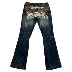 レッドペッパー ウイング ロゴ ユーズド 色落ち加工 ブーツカット デニム