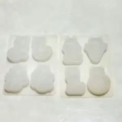 シリコンモールド 動物と文字 2シート