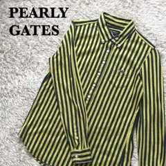 パーリーゲイツ ストライプ ハーフボタン 長袖 シャツ レディース ゴルフウェア