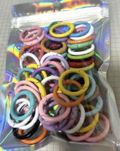 カラフルOリング　60個 カラビナ/キーホルダー/ハンドメイド