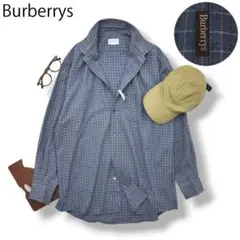 90s 日本製 バーバリー Burberrys 綿 ネルシャツ L チェック柄