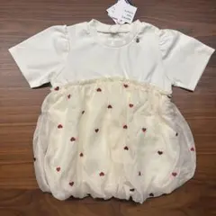 アプレレクール　ハート刺繍付きTシャツ 110サイズ