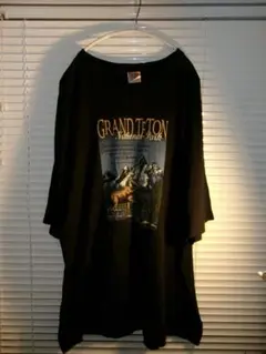 【usa製】XL古着アウトドア ブラック tシャツ 90s