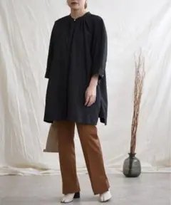✨お値下げ✨LHELBIE 黒シャツ　七部袖ブラウス