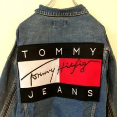 TOMMY HILFIGER ビッグロゴ　デニムジャケット　XL