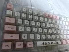 ピンク ホワイト キーキャップ　KEYCAP