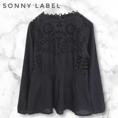 サニーレーベル Sonny label カットワーク ブラウス コットン