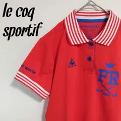 le coq sportif レディース ポロシャツ 赤 ルコック ゴルフウェア
