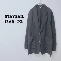 ステイセイル　ジャケット　羽織　綿/麻混　ビジカジ　ロング　日本製　XL