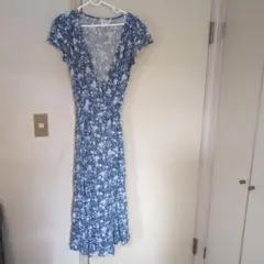 GAP 花柄 Vネック マキシワンピース