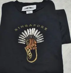 SINGAPORE 全刺繍 Tシャツ MEDIUM　新品未使用