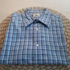 LACOSTE 青系チェック シャツ