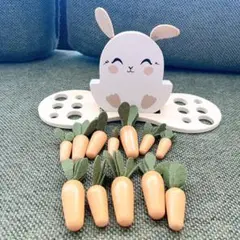 幼児 知育玩具 にんじんゲームを引っ張る ウサギのバランス