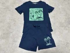 ネイビー Tシャツ ショートパンツセット H&M