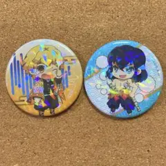 鬼滅の刃 デコっ!と缶バッジ ホロver. ［2点セット］