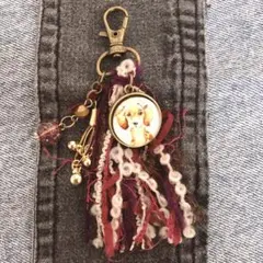 SALEハンドメイド タッセルキーホルダー チャーム 犬 736