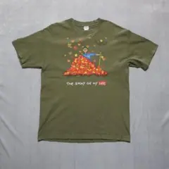 メンズM【B品】00sメキシコ製USA古着Tシャツカーキ1893