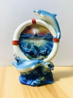 レトロ　イルカの陶器製置物