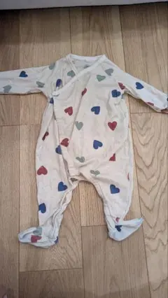 petit bateau 　プチバトー　ハート柄ロンパース（長袖）6m
