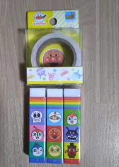 ☆新品、未使用☆アンパンマン マスキングテープ　消しゴム　3個
